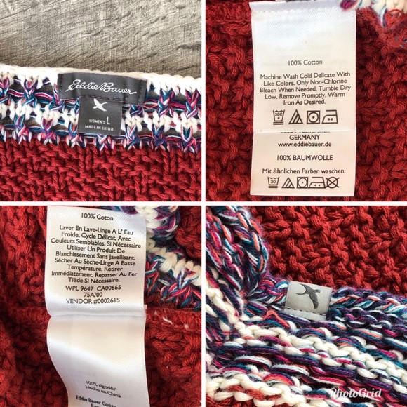 Eddie Bauer Reddish Brown Pullover Sweater, Size Large - Picture 8 of 8